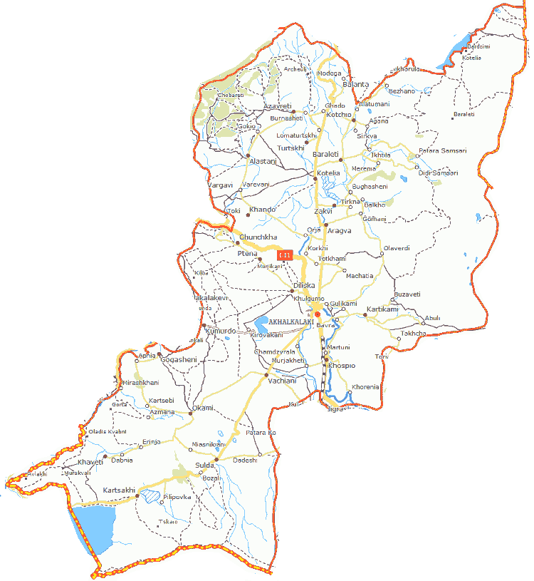 Achalkalaki municipaliteto žemėlapis