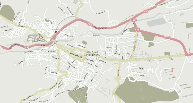 Achalciche miestas žemėlapis