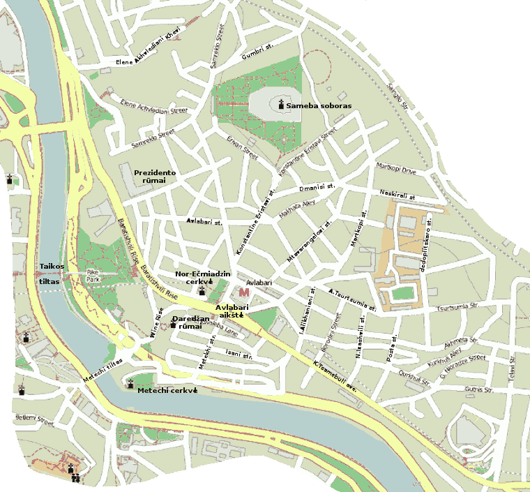 Avlabari rajono žemėlapis