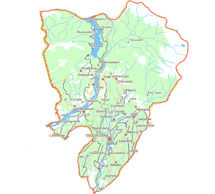 Calendžicha municipaliteto žemėlapis