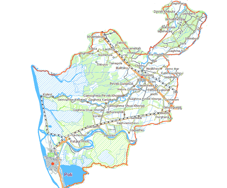 Chobi municipaliteto žemėlapis
