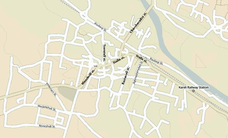 Kareli miesto žemėlapis