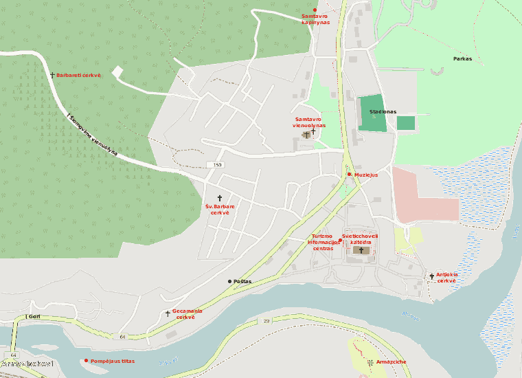 Mccheta miesto žemėlapis