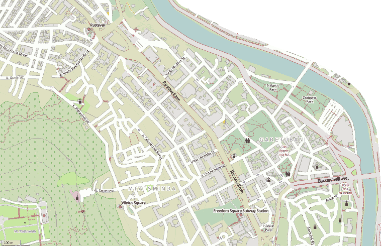 Mtacminda žemėlapis