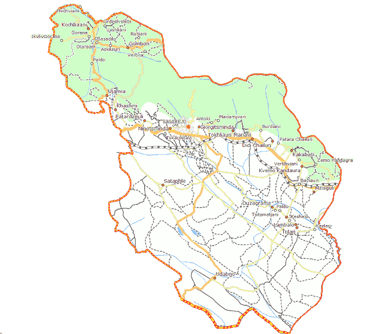 Sagaredžo žemėlapis