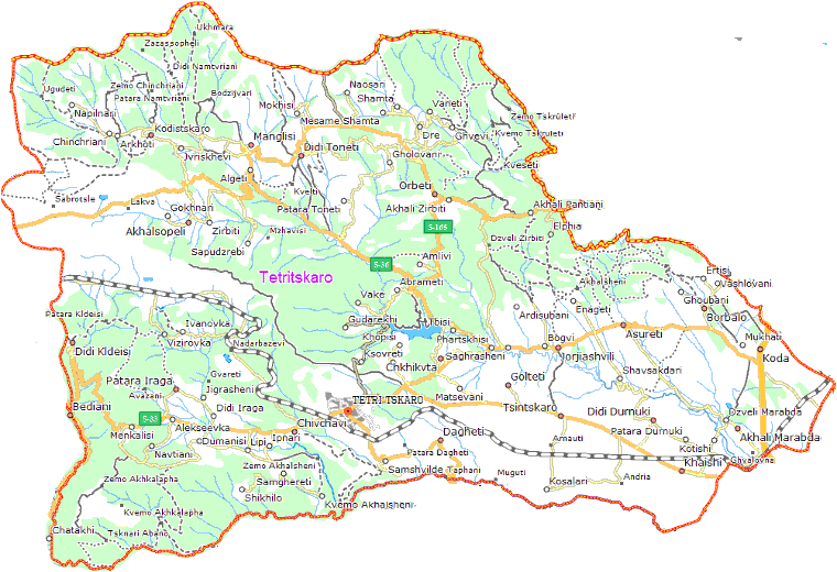 Tetrickaro municipaliteto žemėlapis