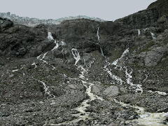 Dolra upės ištakos iš ledyno